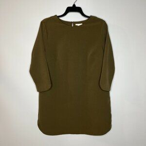 H&M Green Sheath Dress, 3/4 Sleeve, Career, Casual, Comfort, Size 14